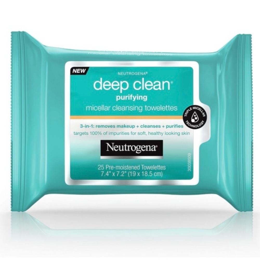 Neutrogena Deep Clean Purifying Micellar Cleansing Towelettes 25 towelettes - Picture 2 of 3